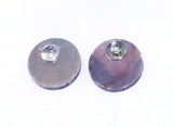 Back of Apple Coral & Black Horn Pierced Earrings