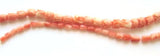 Salmon Coral Carved Tulip Flower Beads