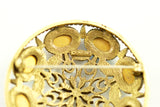 Signature of CoroCraft Gold & Colorful Stone Brooch