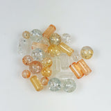 crackle glass beads vintage