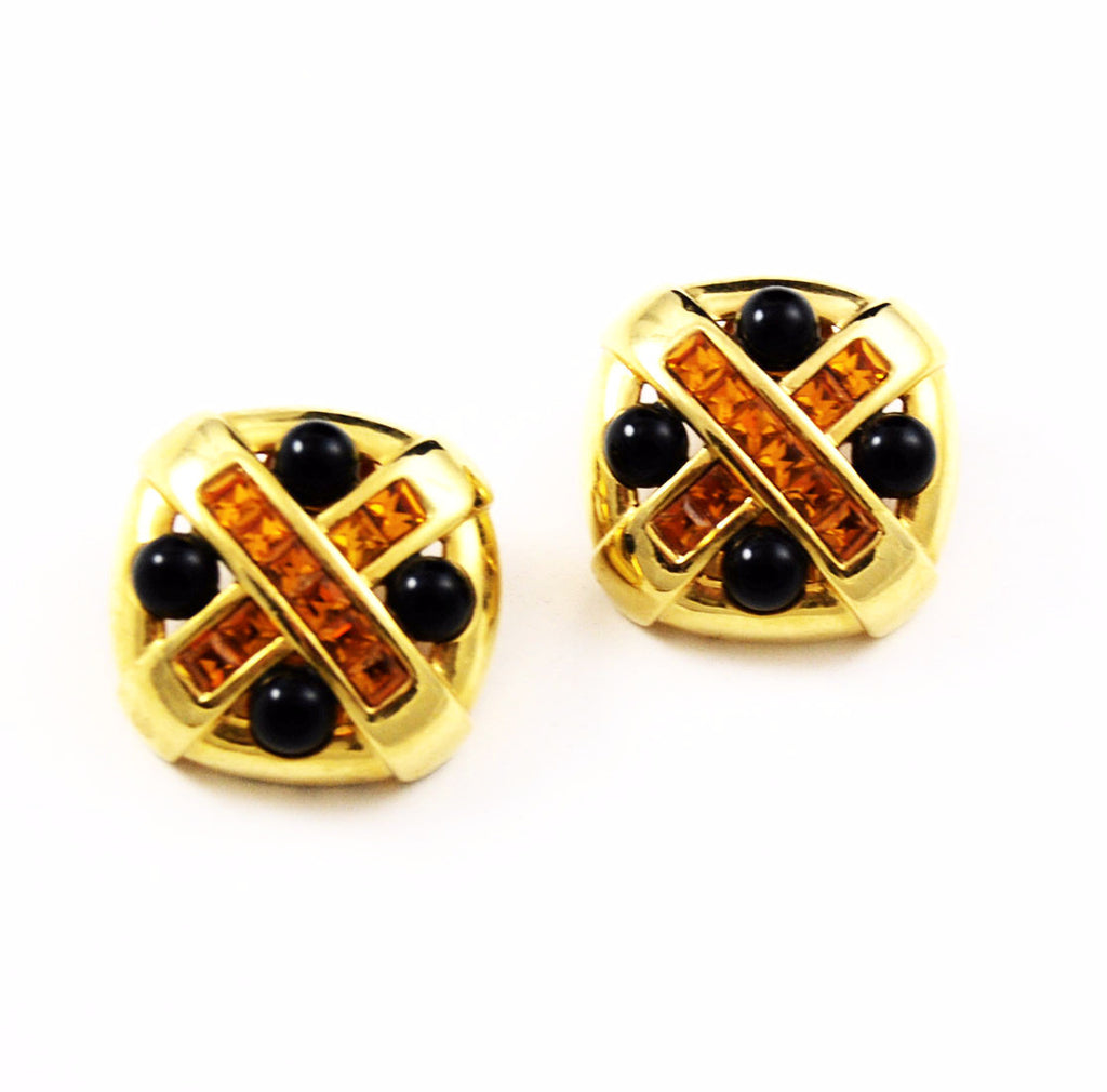 Gem-Craft Large Rhinestone Clip on Earrings Vintage – Estate Beads