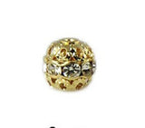 Gold Plated Crystal Rhinestone Beads