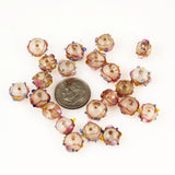 Lamp Work Wedding Cake Beads 12mm