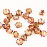 Lamp Work Wedding Cake Beads 12mm