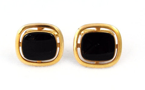 La Mode Black Onyx Cuff Links