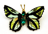 Vintage Enamel Painted Butterfly Brooch Czechoslovakia