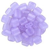 CzechMates 6mm Square Glass Beads Milky Alexandrite