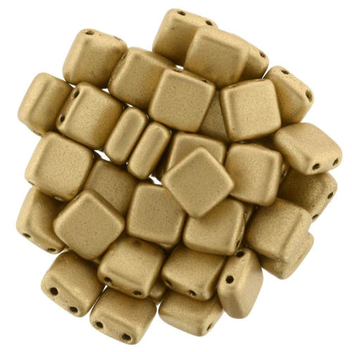czechmates metallic flax square beads