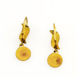 Damascene Gold Filled Earrings Vintage Backs