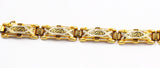 Lovely and elegant Damascene gold filled bracelet. 