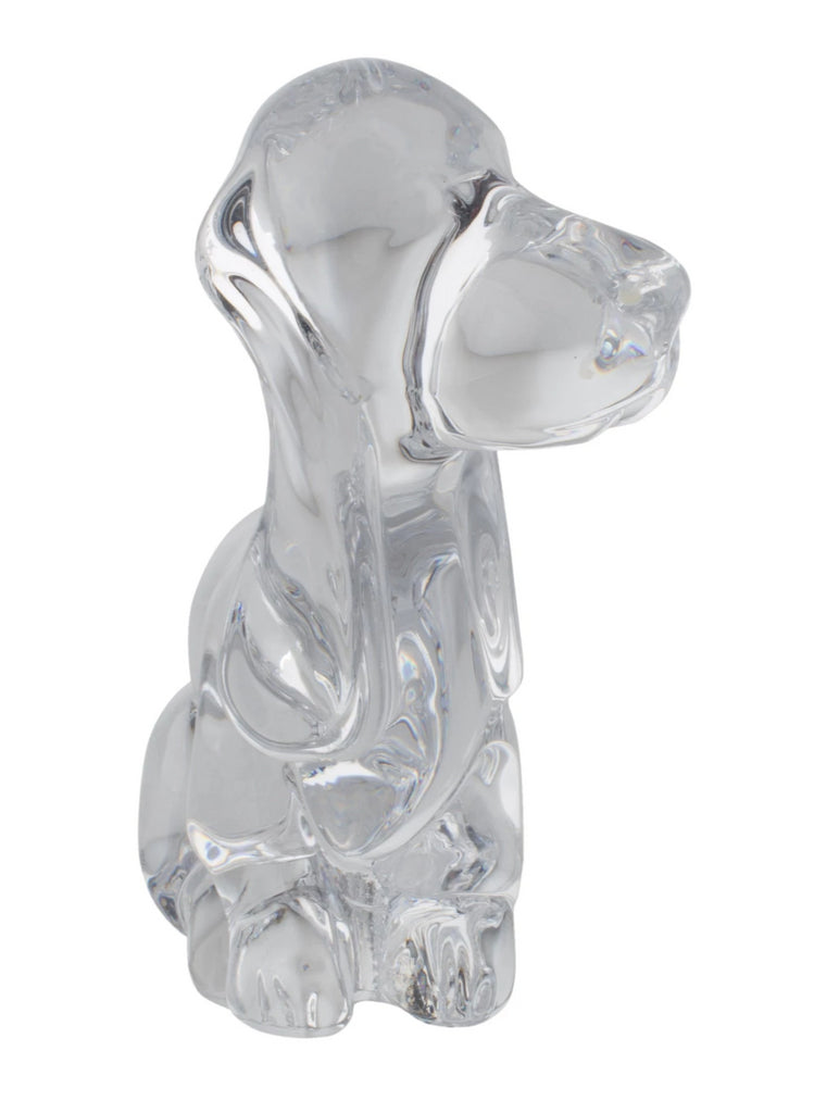 Daum Basset Hound Crystal Figurine