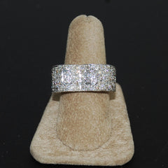 Diamond Heart Cocktail Ring 18K White Gold 1.24 ctw