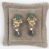 Dina Panagopoulos Designer Aventurine Clip On Earrings