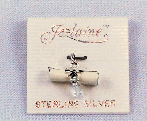 Jezlaine Sterling & Enamel Graduation Diploma Charm