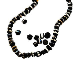 Antique Venetian Dog Teeth or ruffled beads - African Trade 6 beads