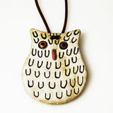 Dolores Lewis Acoma Pottery Owl Necklace