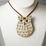 Dolores Lewis Acoma Pottery Owl Necklace