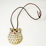 Dolores Lewis Acoma Pottery Owl Necklace