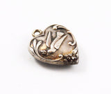 Sterling Peace Dove Heart Charm Engraved
