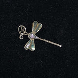 Sterling Abalone Dragonfly Pendant