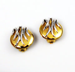 Diane von Furstenberg Clip On Earrings 1970's