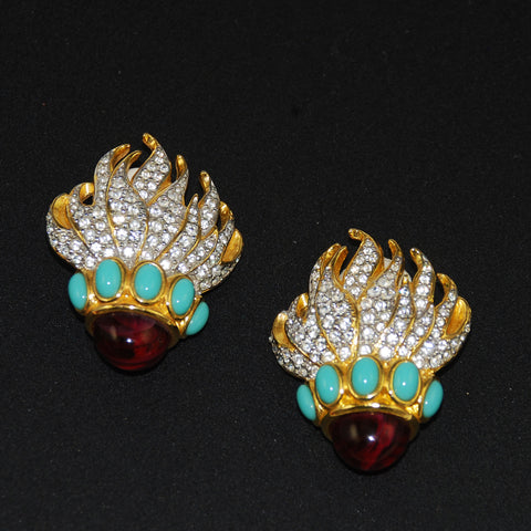 Elizabeth Taylor Eternal Flame Earrings Avon