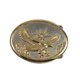 Silver and Gold Eagle Belt Buckle