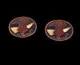 Eagle Gold Enamel Cuff Links