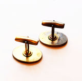 Back of Eagle Gold Enamel Cuff Links