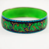 Green & Blue Elephant Enamel Bracelet