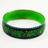 Green & Blue Elephant Enamel Bracelet