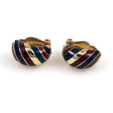 Ellen Designs Enamel Hoop Clip On Earrings