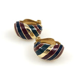 Ellen Designs Enamel Hoop Clip On Earrings