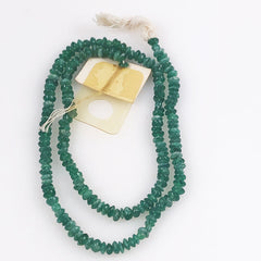 Green Emerald Rondelle Gemstone Beads