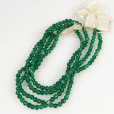 Green Emerald 4mm Round Gemstone Beads