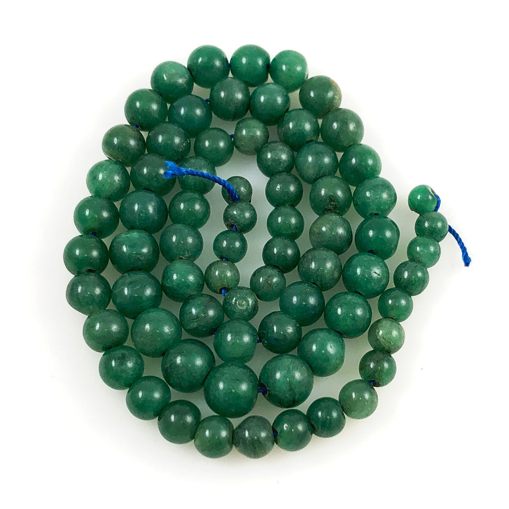 Emerald green gemstone beads