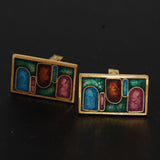 Modern Enamel Cuff Links 1960's