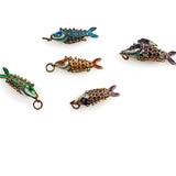 Colorful Enamel Articulated Fish Charms