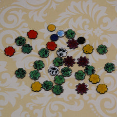 Enamel on Copper Pieces Flowers Wheels Lot
