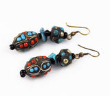 Antique Exotic Kashmiri Beaded Earrings