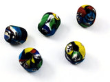 Large Indian Millefiori Glass Face Beads- Barrels