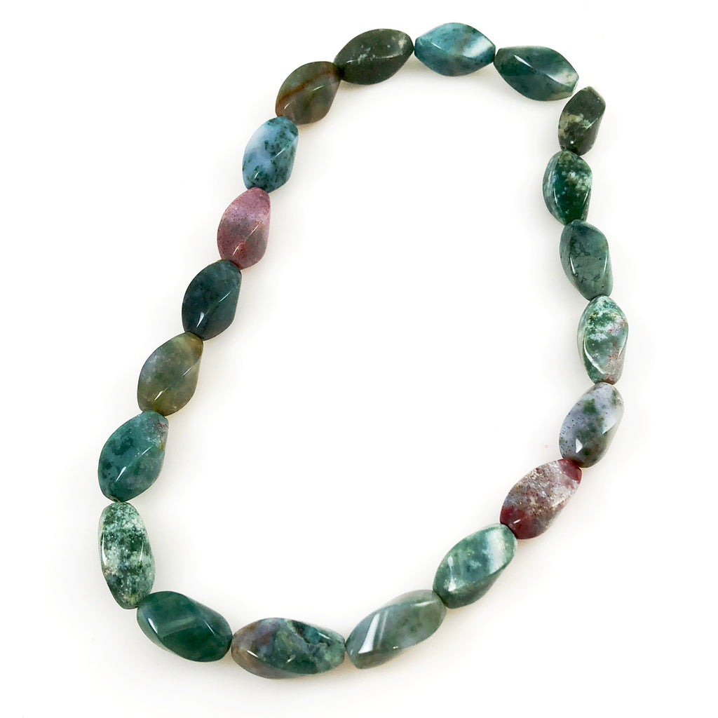 Fancy Jasper Twist Beads