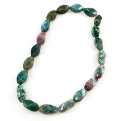 Fancy Jasper Twist Beads - Vintage