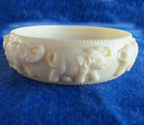 Plastic Elephant Bangle Bracelet Vintage