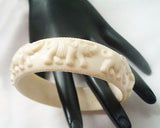 Plastic Elephant Bangle Bracelet Vintage