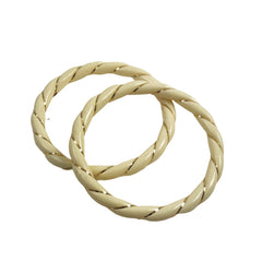 Faux Ivory Twist Bangle Bracelet Plastic