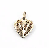 Vintage Sterling Filigree Heart Charm