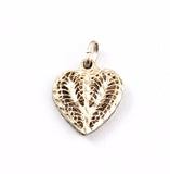 Vintage Sterling Filigree Heart Charm