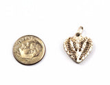 Vintage Sterling Filigree Heart Charm