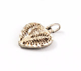 Vintage Sterling Filigree Heart Charm